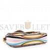 FENDI X SARA COLEMAN CANVAS VITELLO KING SETA FF FISH EYE EMBROIDERED BAGUETTE GREZZO MULTICOLOR GHIANDA (28*15*6cm)