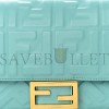 FENDI NAPPA FF 1974 EMBOSSED BAGUETTE TIFFANY (26*17*6cm)