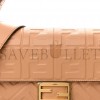 FENDI NAPPA FF 1974 EMBOSSED BAGUETTE MIELE SCURO (25*17*5cm)