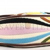 FENDI X SARA COLEMAN CANVAS VITELLO KING SETA FF FISH EYE EMBROIDERED BAGUETTE GREZZO MULTICOLOR GHIANDA (28*15*8cm)