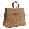 FENDI TECHNICAL FABRIC PLEXIGLASS FF MEDIUM FENDI SUNSHINE SHOPPER TOTE SAND (41*34*19cm)