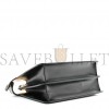 FENDI VITELLO KING LUXOR SHINY NAPPA MEDIUM PEEKABOO I SEE U EAST WEST SATCHEL BLACK LIGHT ROSE (29*18*11cm)