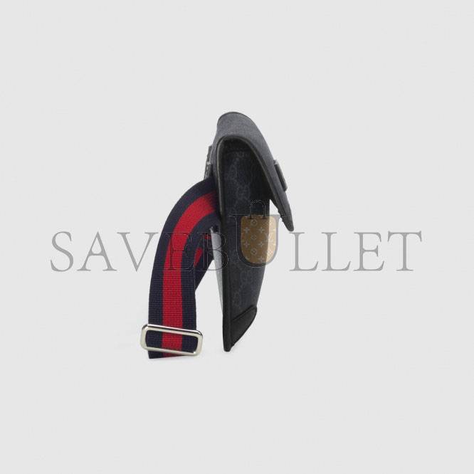 GUCCI GG BLACK BELT BAG 598113  (24*17*3.5cm)